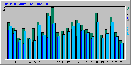 Hourly usage for June 2010