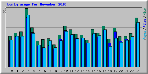 Hourly usage for November 2010