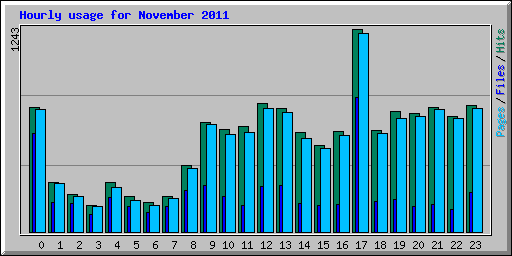 Hourly usage for November 2011