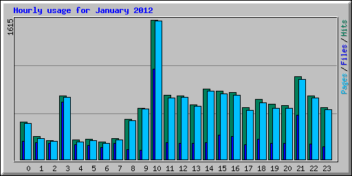 Hourly usage for January 2012