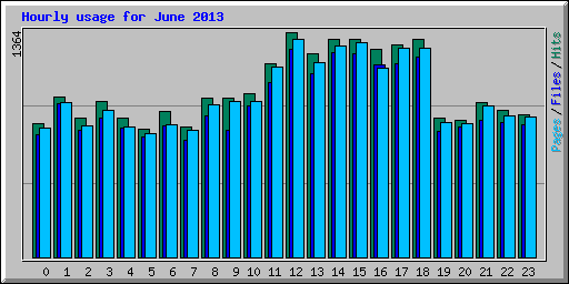 Hourly usage for June 2013