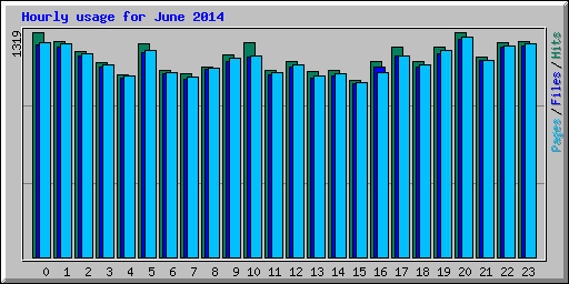 Hourly usage for June 2014