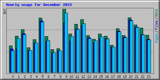 Hourly usage for December 2015