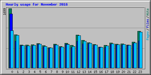 Hourly usage for November 2016