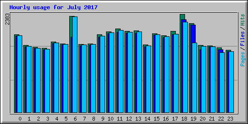 Hourly usage for July 2017