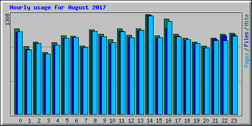 Hourly usage for August 2017