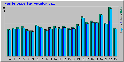 Hourly usage for November 2017