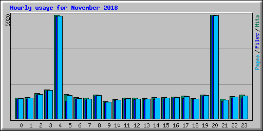 Hourly usage for November 2018