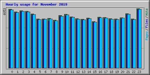 Hourly usage for November 2019