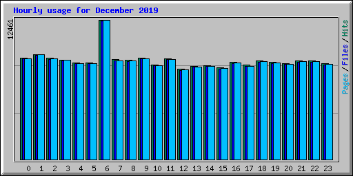 Hourly usage for December 2019